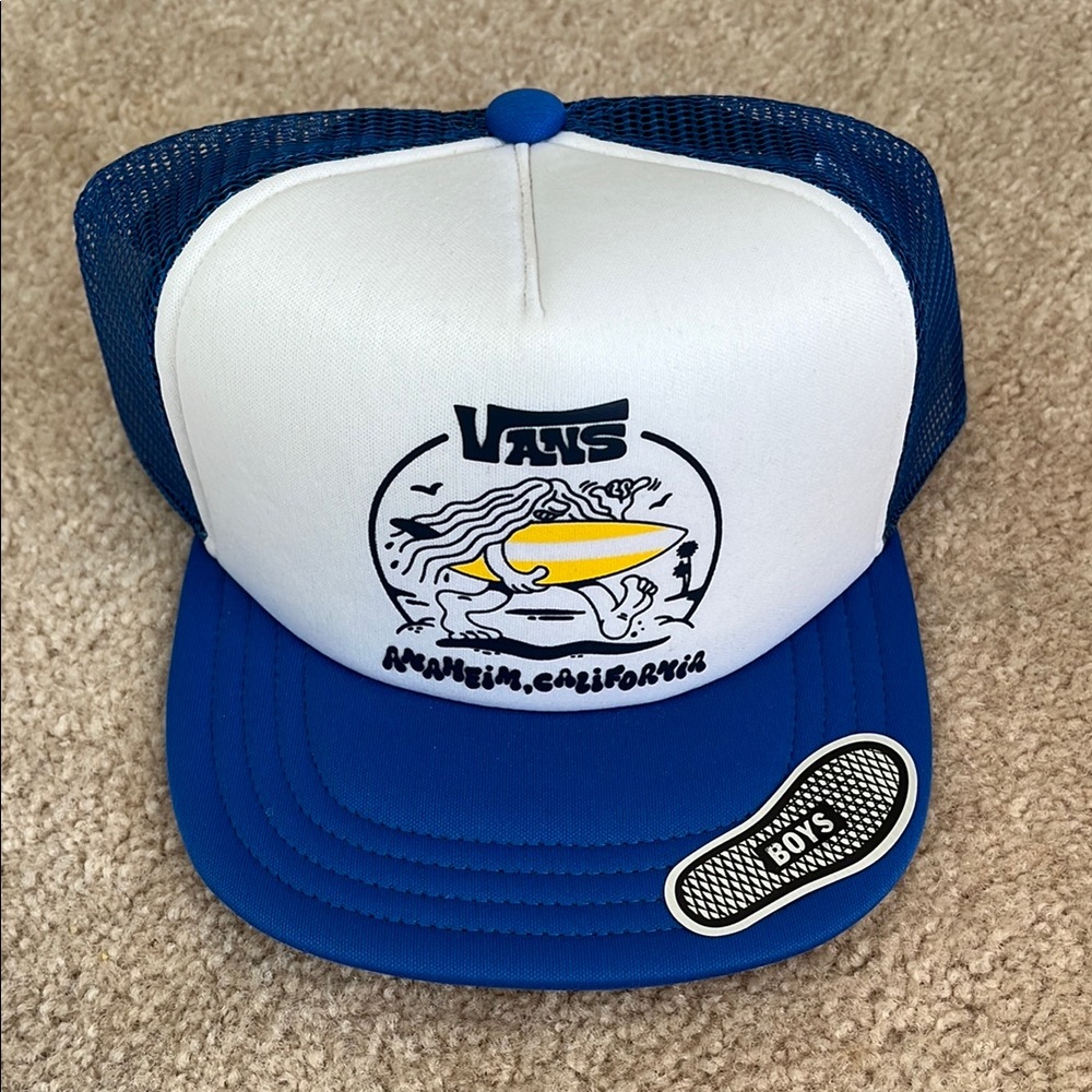 Vans Kids Blue and White Trucker Hat